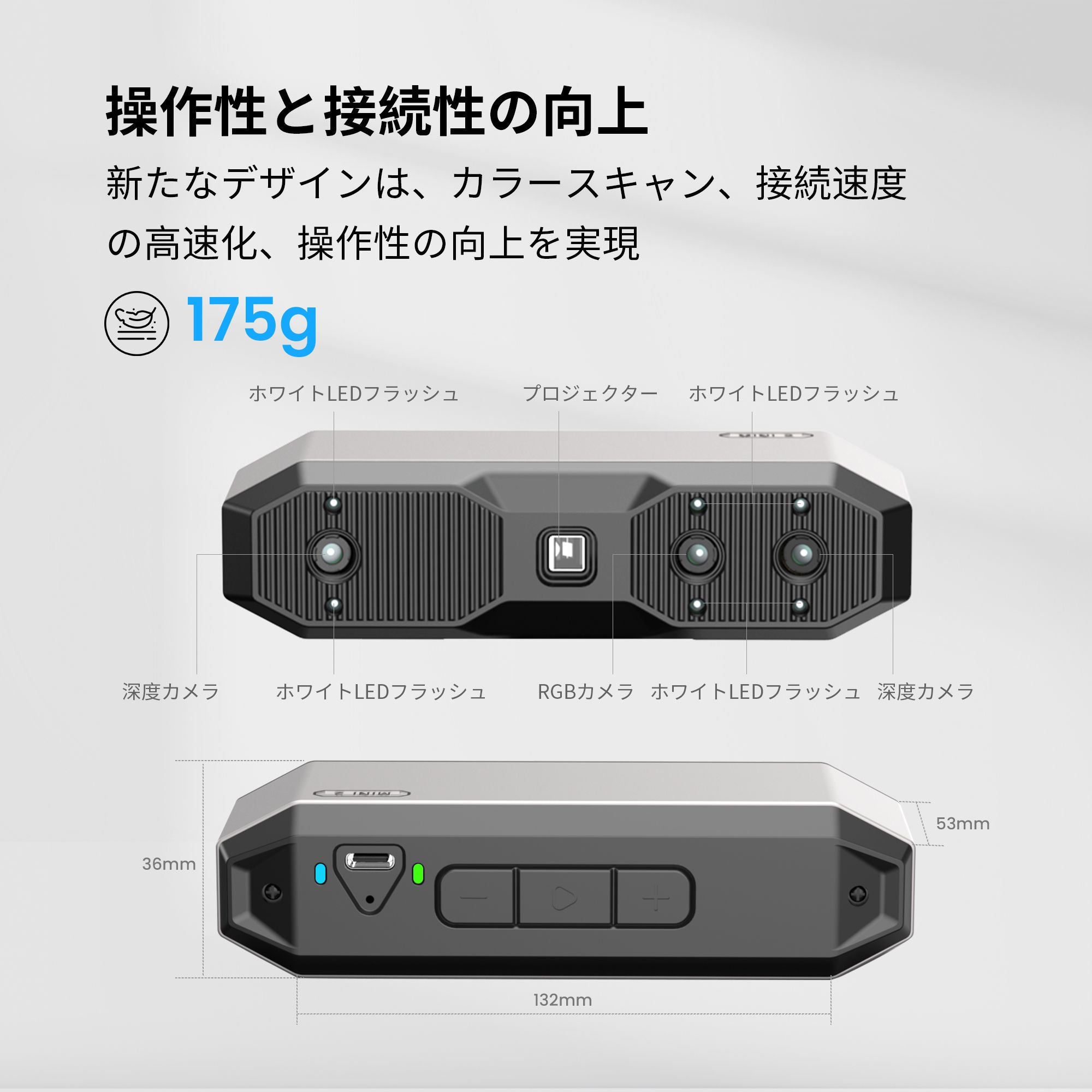 軽量Revopoint MINI 2 3Dスキャナー