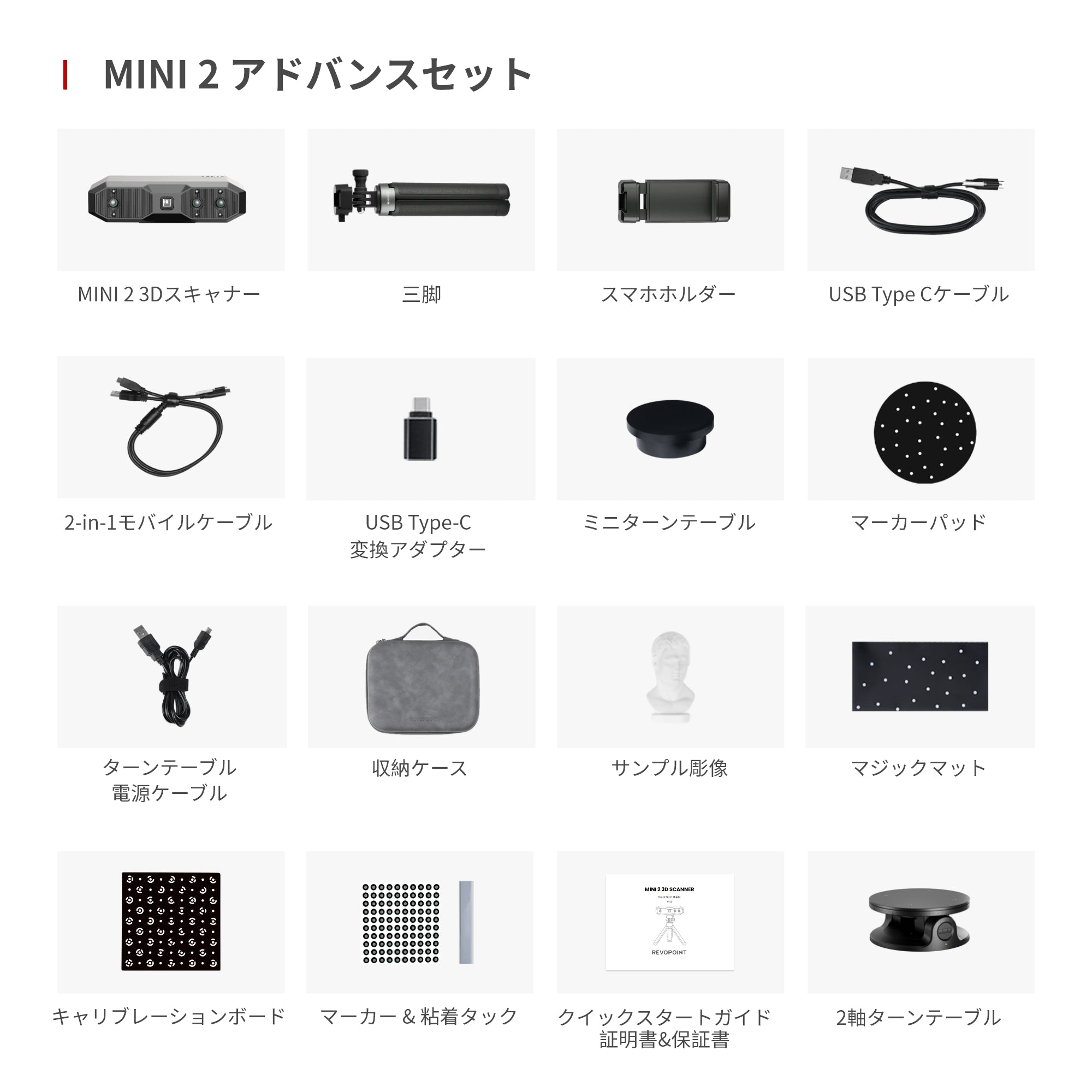 MINI 2 3Dスキャナーアドバンスセット